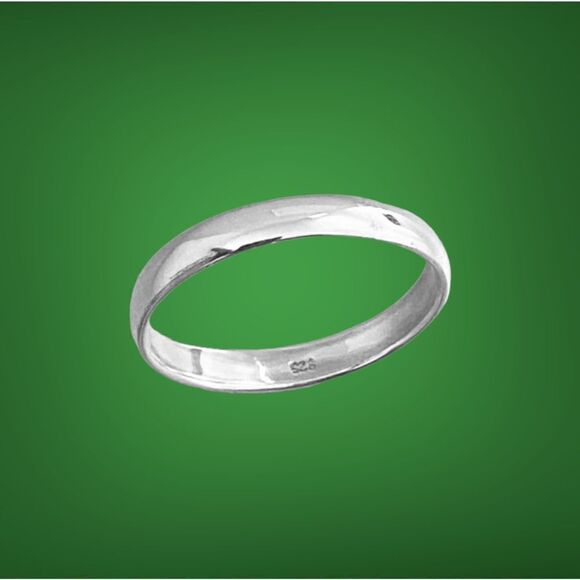 Sterling Silver 3 mm High Polish Band Ring Sizes 5,6 - Picture 6 of 8